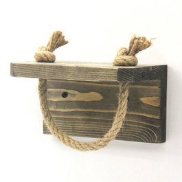 Hanah Home Aa126 Estantería de pared de madera de abeto color nogal